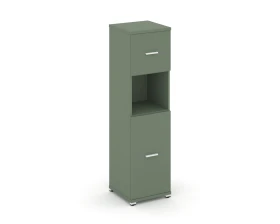 Шкаф 1 узкая секция, 4 ниши CN.STU-415 W 420x420x1554 Концепт / Concept images