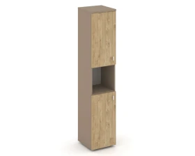 Шкаф высокий узкий левый (2 низких фасада ЛДСП) 40x42x197,7 Эстетика / Estetica images