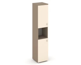 Шкаф высокий узкий левый (2 низких фасада ЛДСП) 40x42x197,7 Эстетика / Estetica images