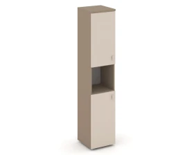 Шкаф высокий узкий левый (2 низких фасада ЛДСП) 40x42x197,7 Эстетика / Estetica images