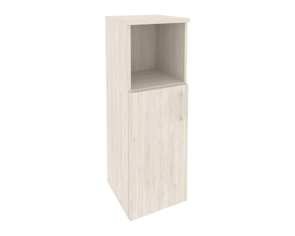 Шкаф средний узкий левый (1 низкий фасад ЛДСП) 400x420x1207 Оникс / Onix