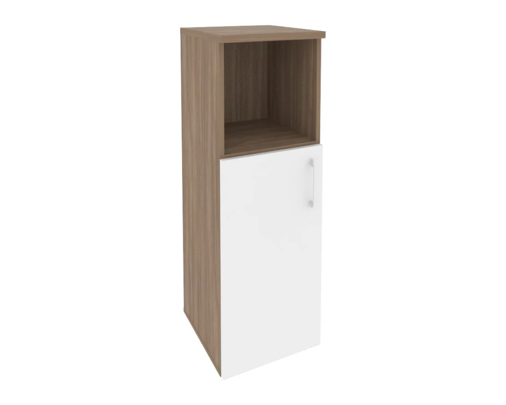 Шкаф средний узкий левый (1 низкий фасад ЛДСП) 400x420x1207 Оникс / Onix