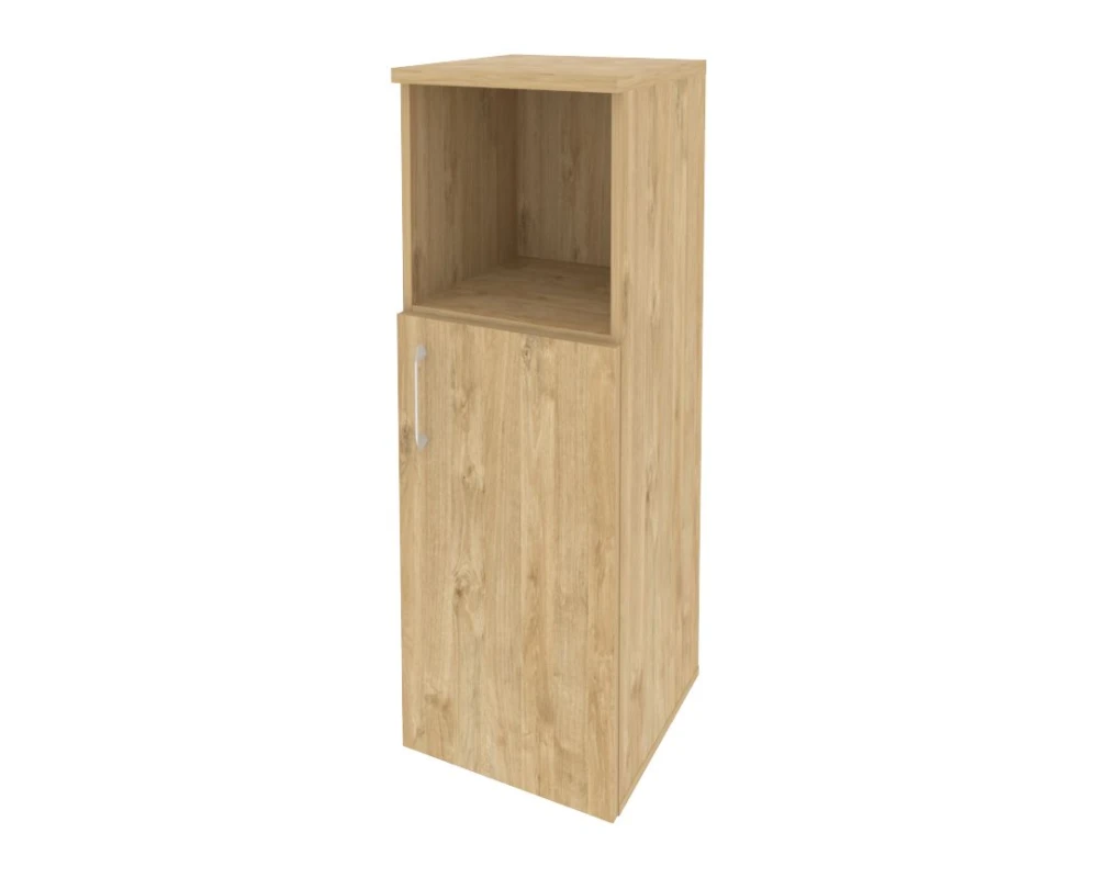 Шкаф средний узкий правый (1 низкий фасад ЛДСП) 400x420x1207 Оникс / Onix