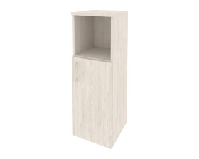 Шкаф средний узкий правый (1 низкий фасад ЛДСП) 400x420x1207 Оникс / Onix images