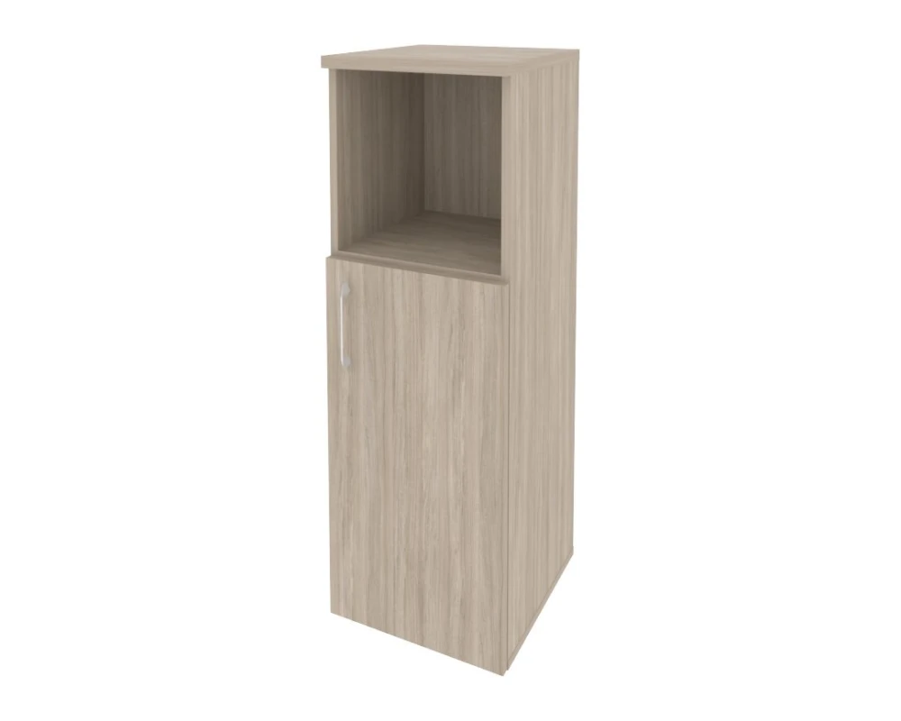 Шкаф средний узкий правый (1 низкий фасад ЛДСП) 400x420x1207 Оникс / Onix
