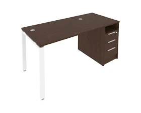 Рабочая станция на П-образном м/к с опорной тумбой 161,2x72x75 Метал Систем / Metal System images