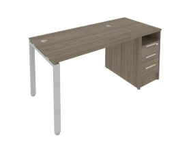 Рабочая станция на П-образном м/к с опорной тумбой 161,2x72x75 Метал Систем / Metal System images