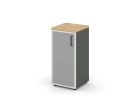 Шкаф низкий узкий левый мат. стекло 400x400x833 Стайл Проджект / Style Project images