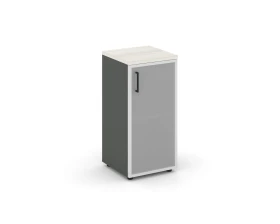 Шкаф низкий узкий правый мат. стекло 400x400x833 Стайл Проджект / Style Project images