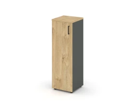 Шкаф средний узкий левый закрытый 400x400x1203 Стайл Проджект / Style Project images
