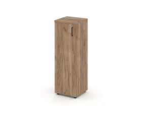 Шкаф средний узкий левый закрытый 400x400x1203 зад. стенка HDF Стайл Проджект / Style Project images