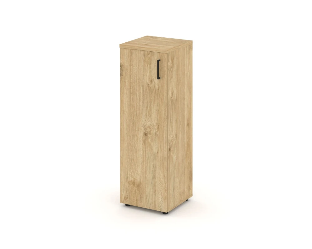 Шкаф средний узкий левый закрытый 400x400x1203 зад. стенка HDF Стайл Проджект / Style Project