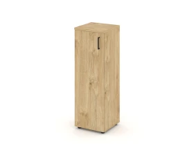 Шкаф средний узкий левый закрытый 400x400x1203 зад. стенка HDF Стайл Проджект / Style Project images