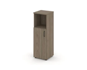Шкаф средний узкий левый закрытый с нишей 400x400x1203 Стайл Проджект / Style Project images