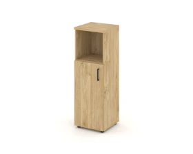 Шкаф средний узкий левый закрытый с нишей 400x400x1203 Стайл Проджект / Style Project images