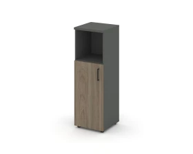 Шкаф средний узкий левый закрытый с нишей 400x400x1203 Стайл Проджект / Style Project images