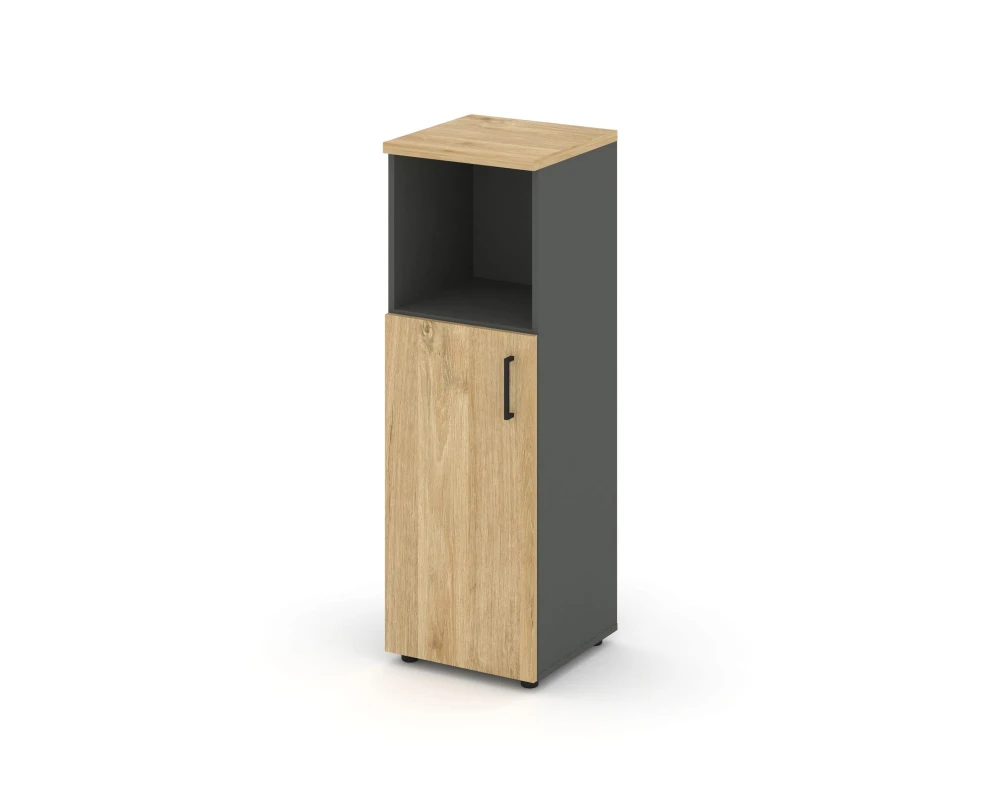 Шкаф средний узкий левый закрытый с нишей 400x400x1203 Стайл Проджект / Style Project