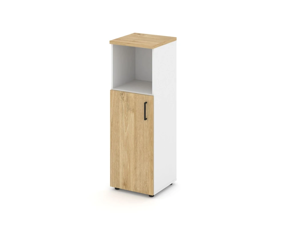 Шкаф средний узкий левый закрытый с нишей 400x400x1203 Стайл Проджект / Style Project