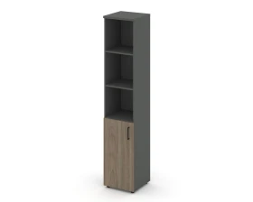 Шкаф высокий узкий полузакрытый левый 400x400x1982 зад. стенка HDF Стайл Проджект / Style Project images