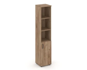 Шкаф высокий узкий полузакрытый правый 400x400x1982 Стайл Проджект / Style Project images