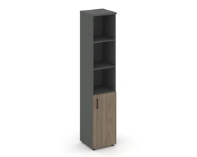 Шкаф высокий узкий полузакрытый правый 400x400x1982 зад. стенка HDF Стайл Проджект / Style Project images