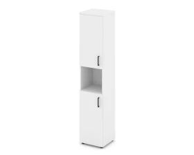 Шкаф высокий узкий с нишей закрытый левый 400x400x1982 Стайл Проджект / Style Project images