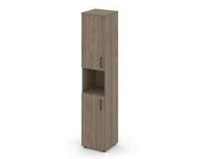Шкаф высокий узкий с нишей закрытый левый 400x400x1982 Стайл Проджект / Style Project images
