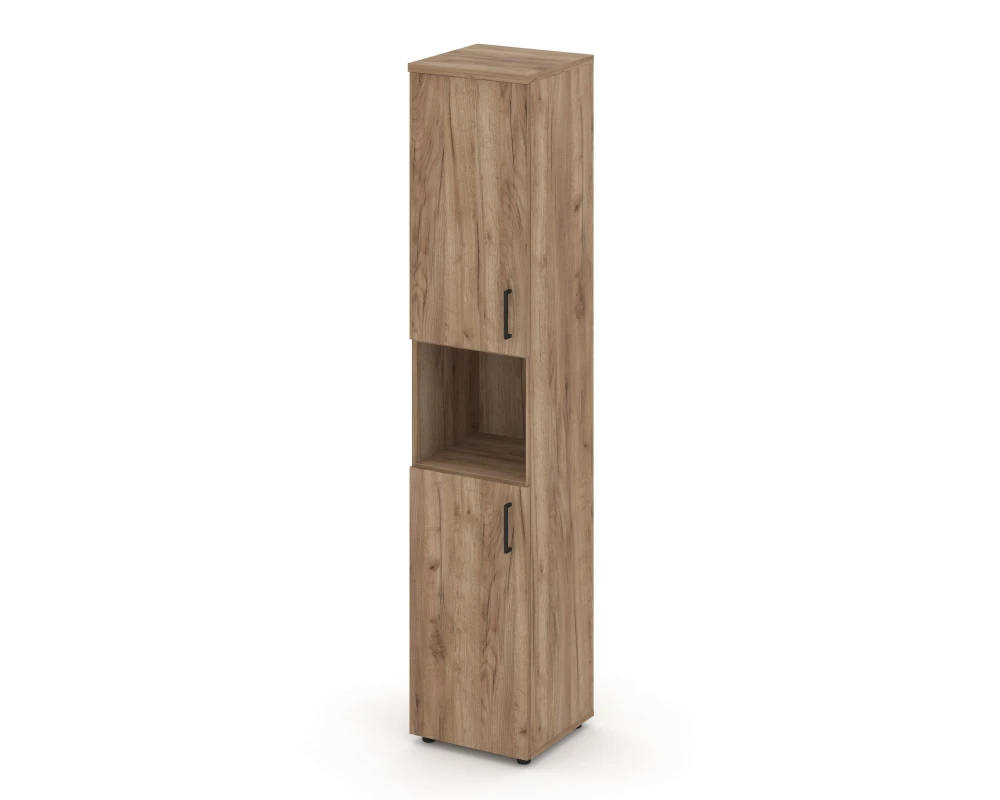 Шкаф высокий узкий с нишей закрытый левый 400x400x1982 Стайл Проджект / Style Project