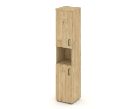Шкаф высокий узкий с нишей закрытый левый 400x400x1982 Стайл Проджект / Style Project images