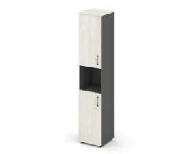 Шкаф высокий узкий с нишей закрытый левый 400x400x1982 Стайл Проджект / Style Project images