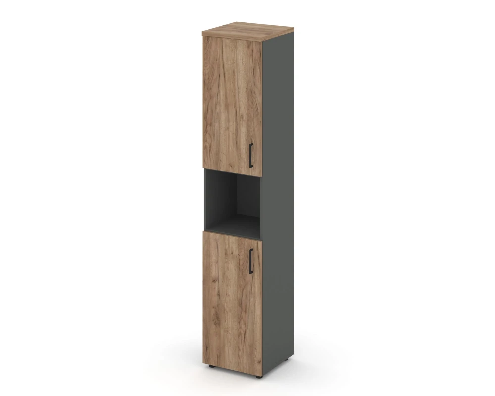 Шкаф высокий узкий с нишей закрытый левый 400x400x1982 Стайл Проджект / Style Project