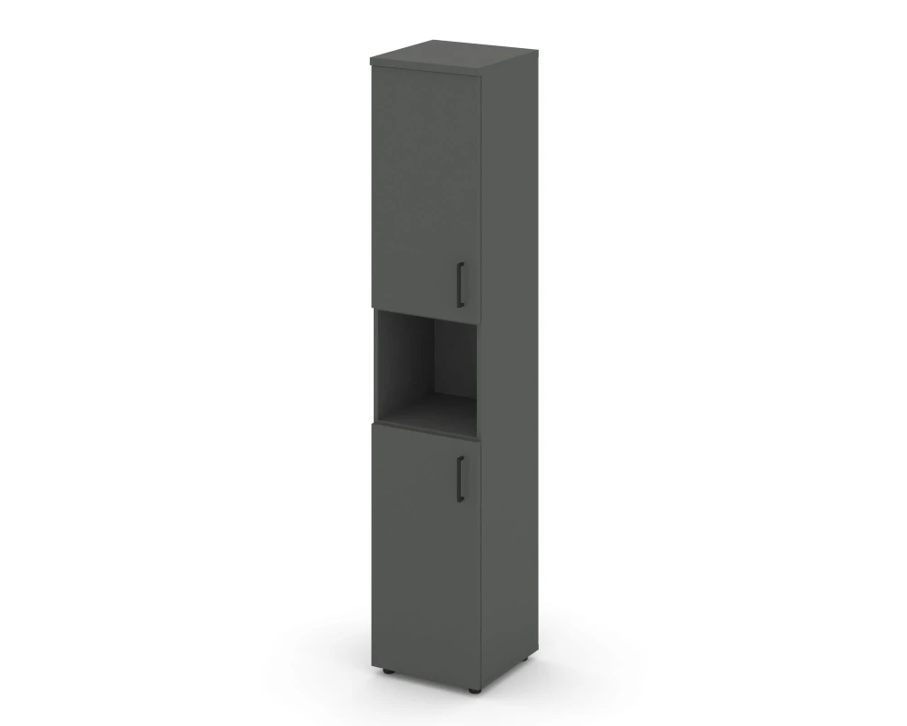 Шкаф высокий узкий с нишей закрытый левый 400x400x1982 Стайл Проджект / Style Project