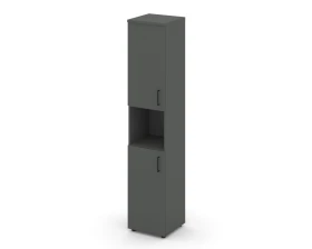 Шкаф высокий узкий с нишей закрытый левый 400x400x1982 Стайл Проджект / Style Project images