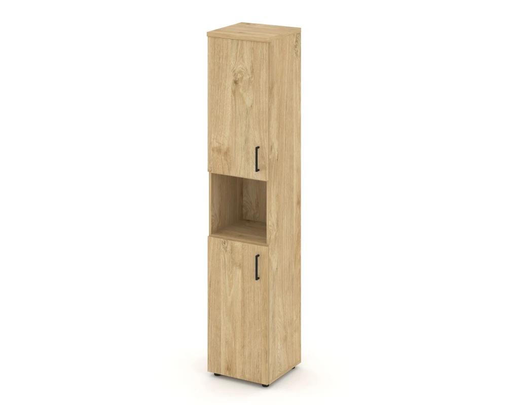 Шкаф высокий узкий с нишей закрытый левый 400x400x1982 зад. стенка HDF Стайл Проджект / Style Project