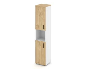 Шкаф высокий узкий с нишей закрытый левый 400x400x1982 зад. стенка HDF Стайл Проджект / Style Project images