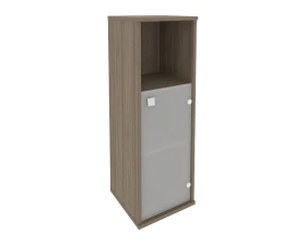Шкаф средний узкий 1 низкая дверь стекло правый 412x410x1215 Стайл Систем / Style System images